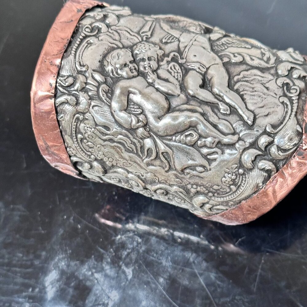 Gorham Sterling Silver Cherub Cuff Copper Cherubim Angel Antique 925 Victorian - Picture 6 of 8